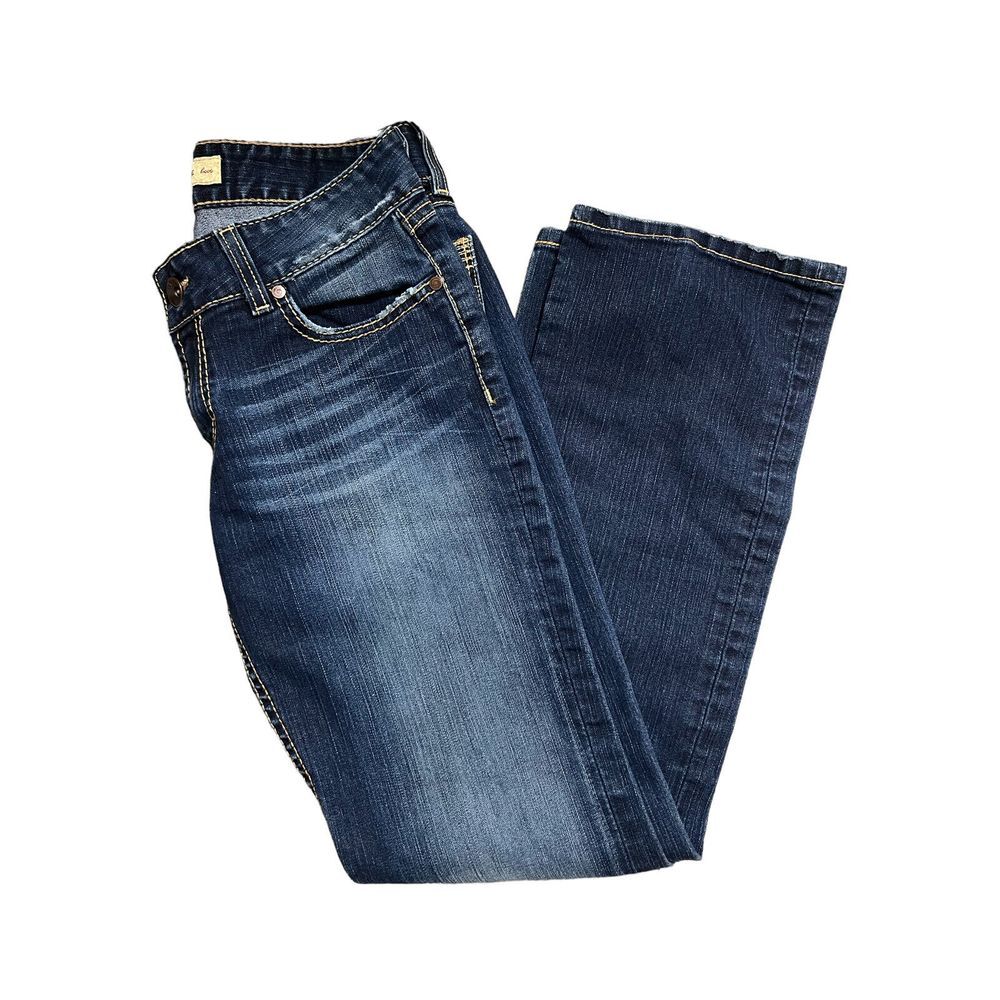 Vintage Women's BKE Denim Culture Low Boot Distressed Stretch Jeans Size 28X31.5